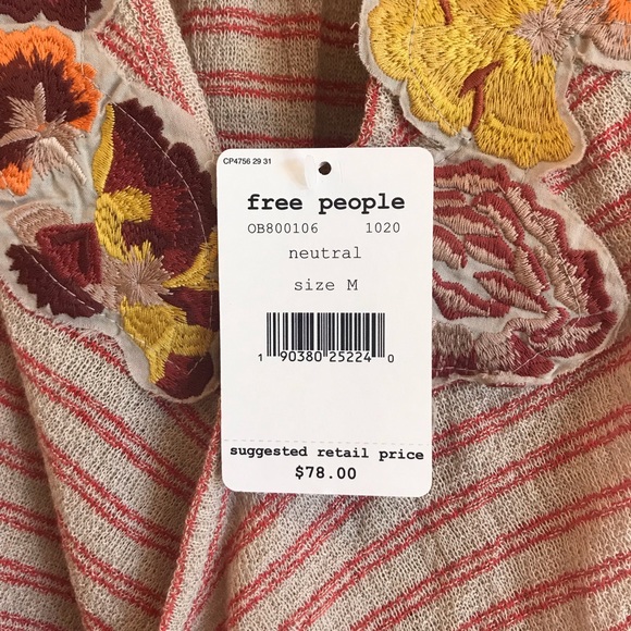 FREE PEOPLE Frida Floral Striped Drape Tank Top - Picture 11 of 16